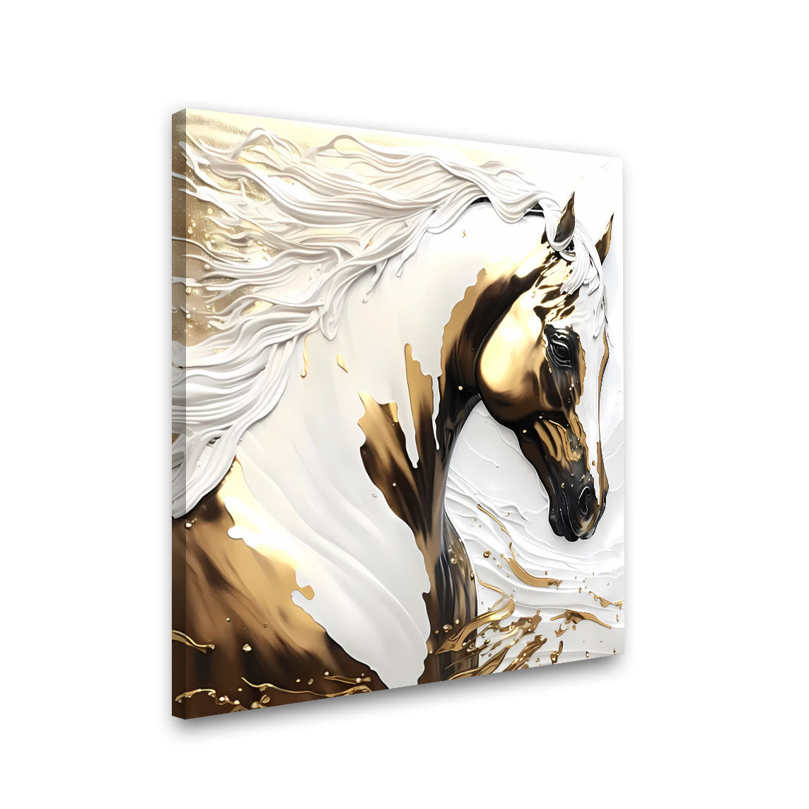 Horse vastu painting with frame Big Size Wall Art for living room,Bedroom,Drawing room,Hotels