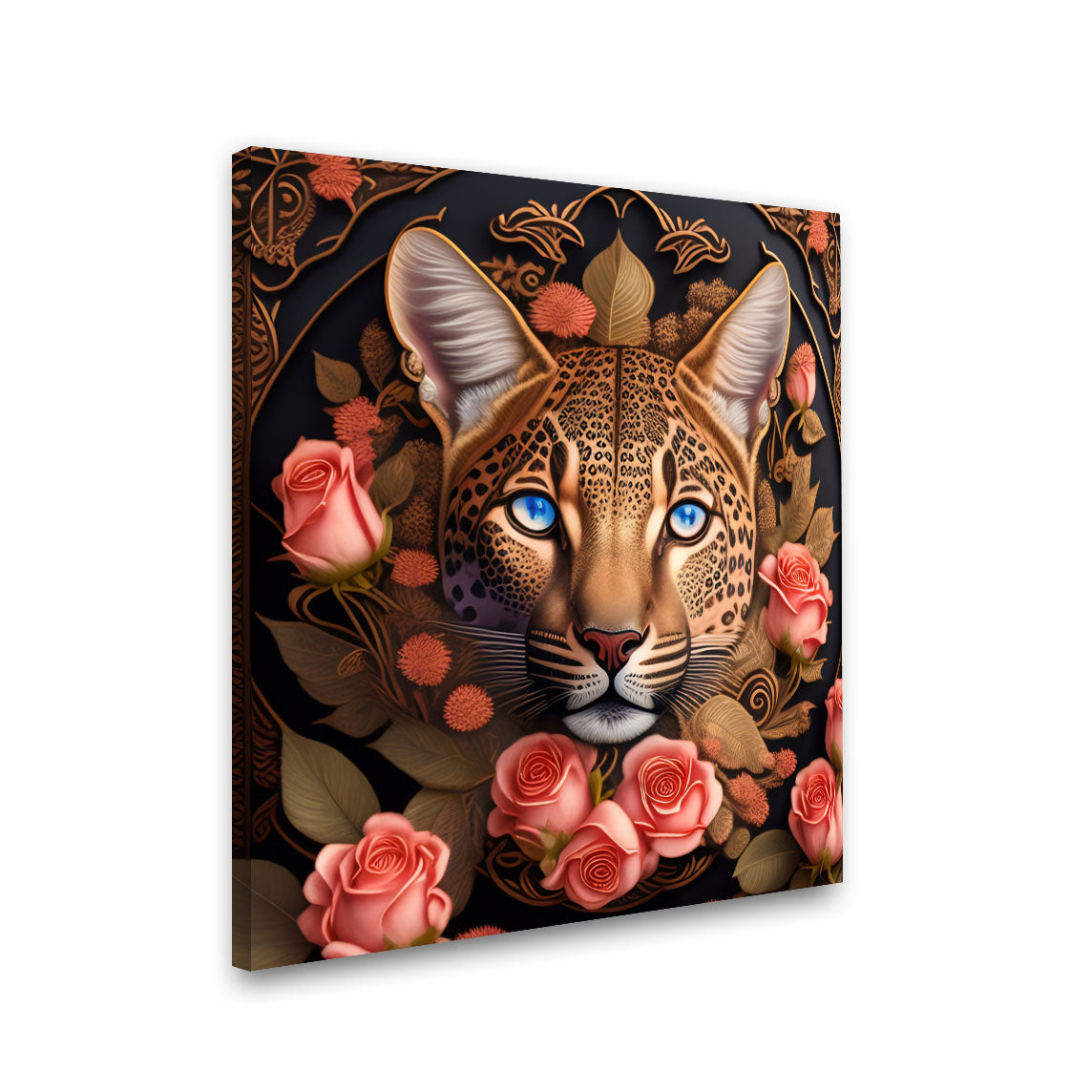 Leopard painting with frame Big Size Wall Art for living room,Bedroom,Drawing room,Hotels