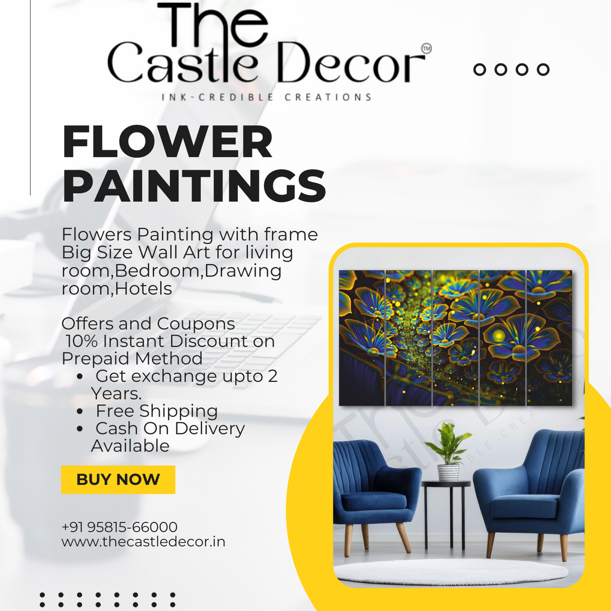 Why Abstract Flower Paintings Are the Perfect Choice for Modern Homes?