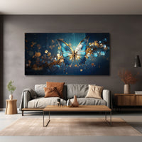 Golden butterfly Canvas painting Big Size Wall Art for living room,Bedroom,Drawing room,Hotels