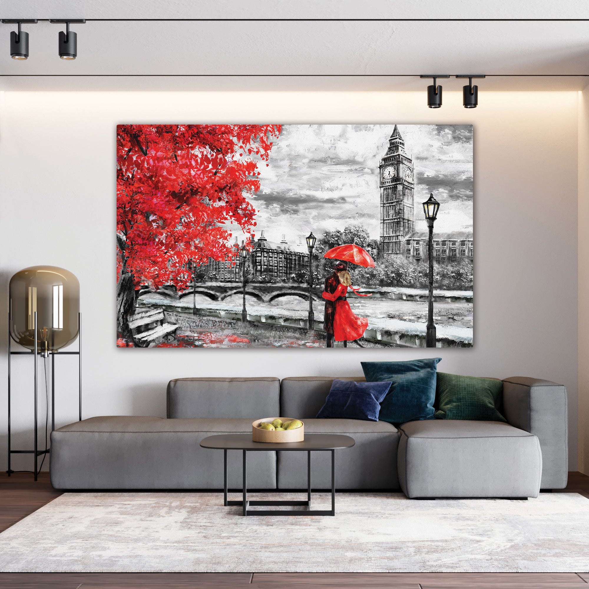 Feeby London Canvas painting with frame Big Size Wall Art for living room,Bedroom,Drawing room,Hotels