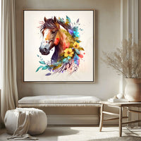 Horse with frame Big Size Wall Art for living room,Bedroom,Drawing room,Hotels