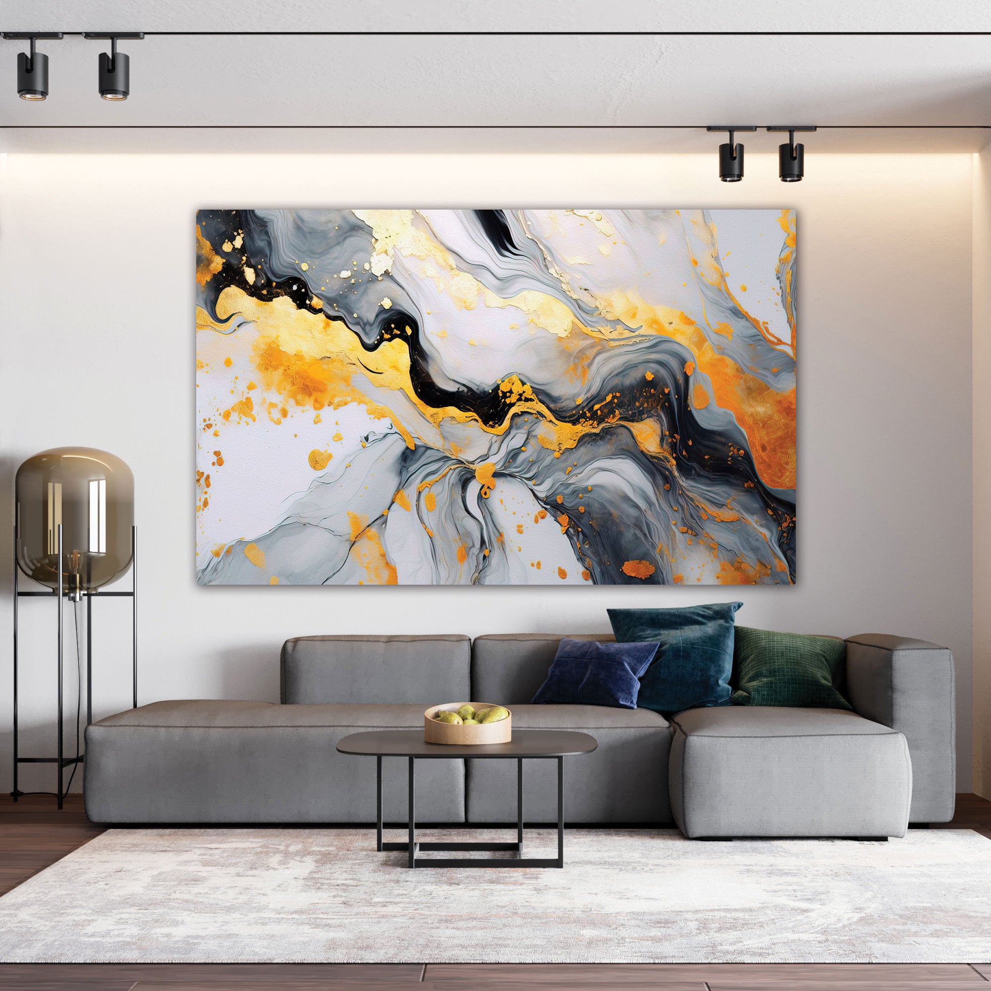 MarbleAbstract finish Canvas painting with frame Big Size Wall Art for living room,Bedroom,Drawing room,Hotels