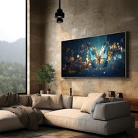 Golden butterfly Canvas painting Big Size Wall Art for living room,Bedroom,Drawing room,Hotels