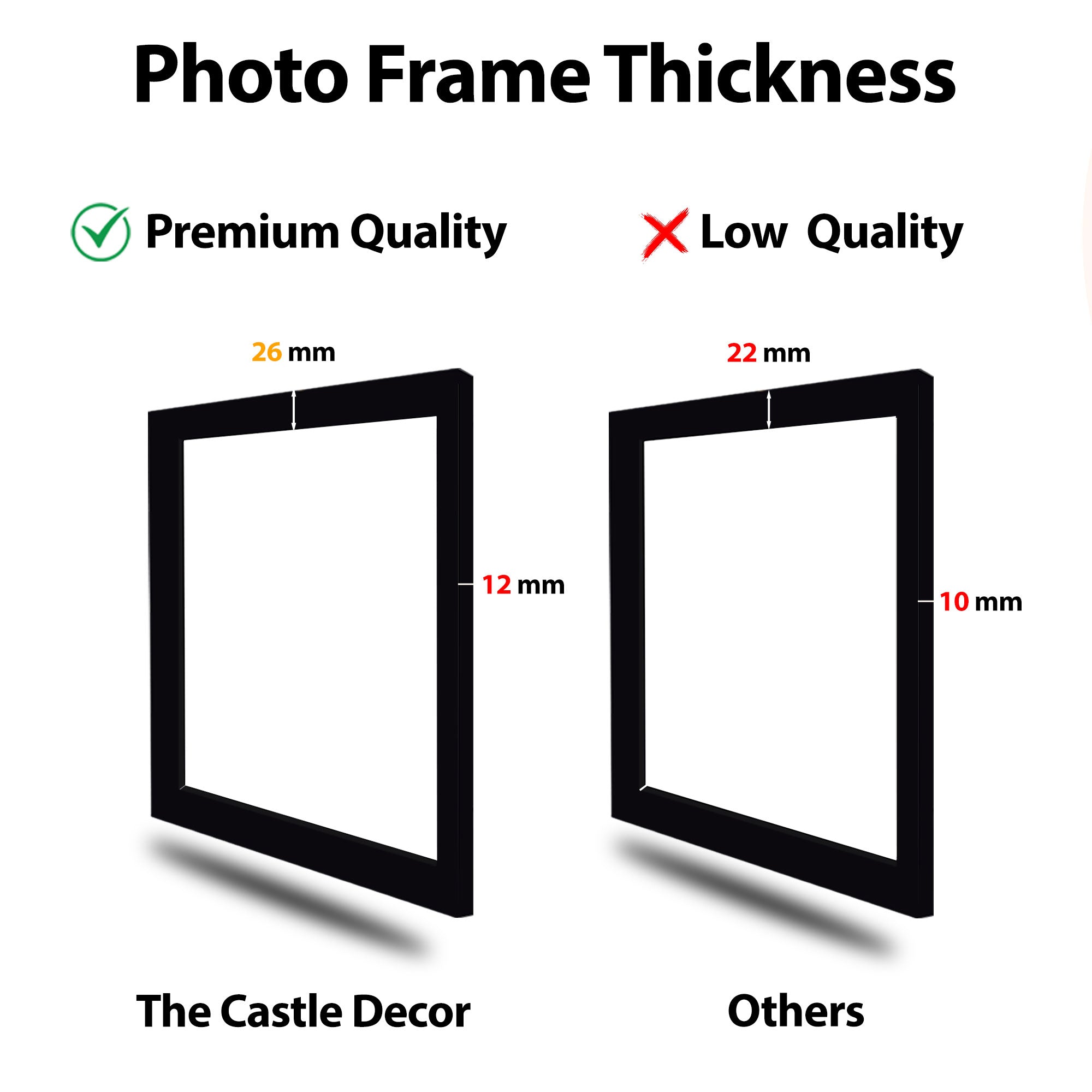 The Castle Decor Mindset Is Everything Wall Art Frame | Inspirational Tiger Reflection Motivational Decor for Home & Office