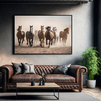 Running 7 horses vaastu Canvas painting Big Size Wall Art for living room,Bedroom,Drawing room,Hotels