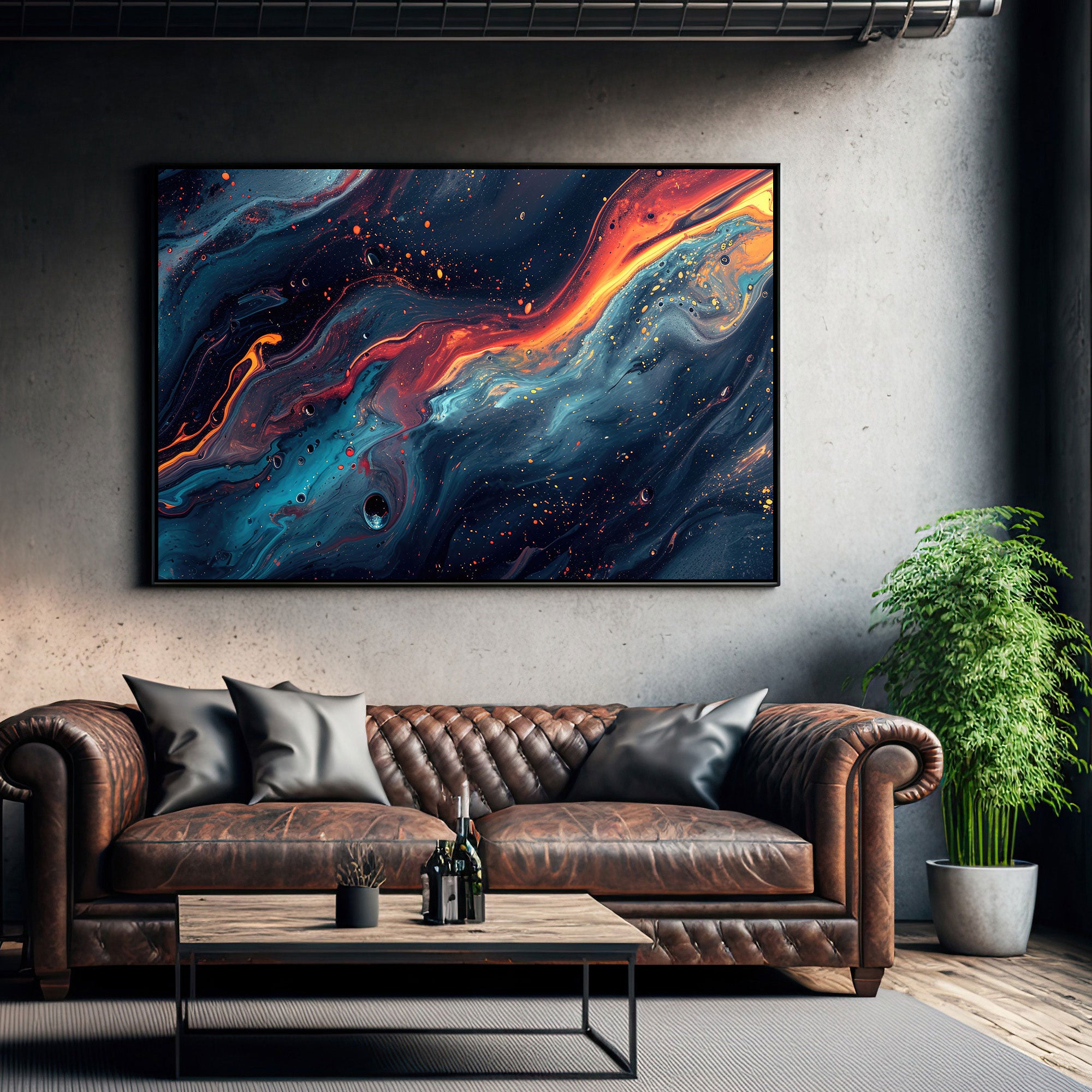 ModernAbstract Canvas painting with frame Big Size Wall Art for living room,Bedroom,Drawing room,Hotels