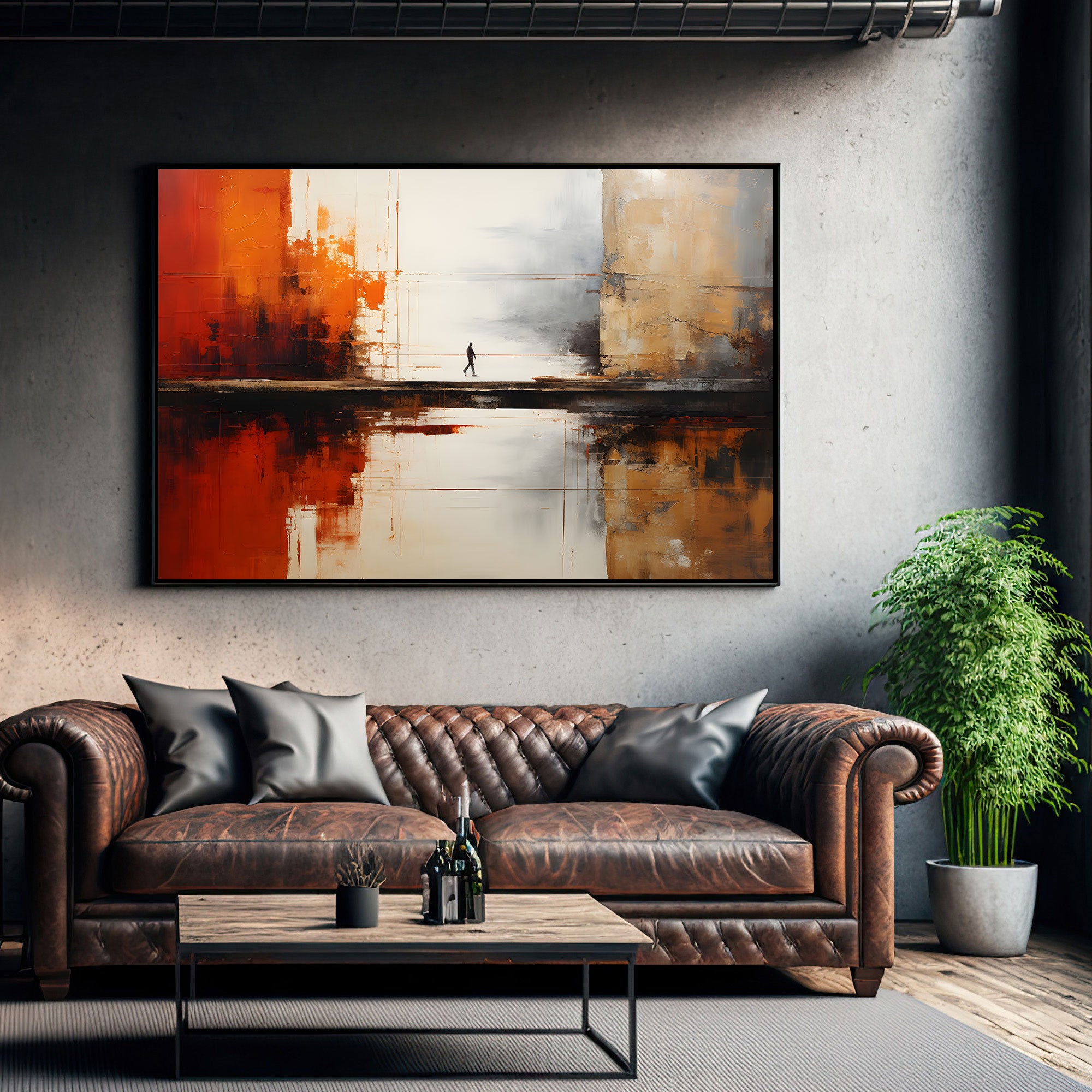 Abstract Canvas painting with frame Big Size Wall Art for living room,Bedroom,Drawing room,Hotels