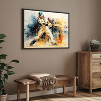 The Castle Decor cricket shot canvas/Sparkle painting Big Size Wall Art for living room,Bedroom,Drawing room,Hotels-Wooden Framed-Digital Painting