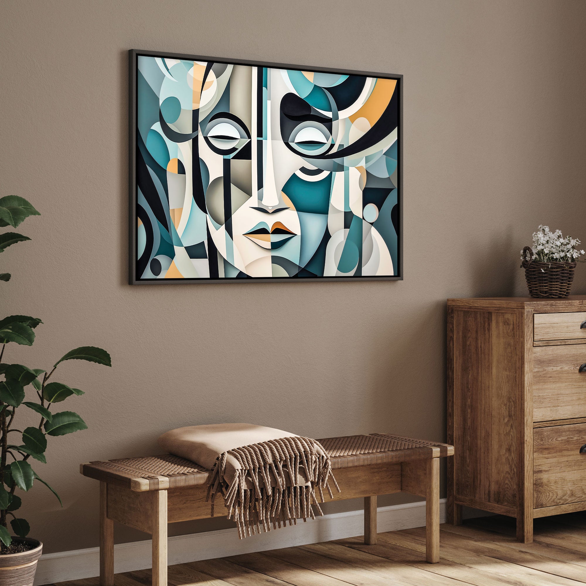 Canvas painting woman face art Canvas painting with frame Big Size Wall Art for living room,Bedroom,Drawing room,Hotels