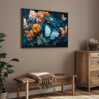 Butterfly flowers Canvas painting Big Size Wall Art for living room,Bedroom,Drawing room,Hotels