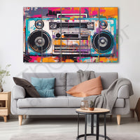 Music Art Radio Painting Set of 5 for Home Decoration