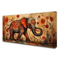 Elephant retro Canvas painting Big Size Wall Art for living room,Bedroom,Drawing room,Hotels