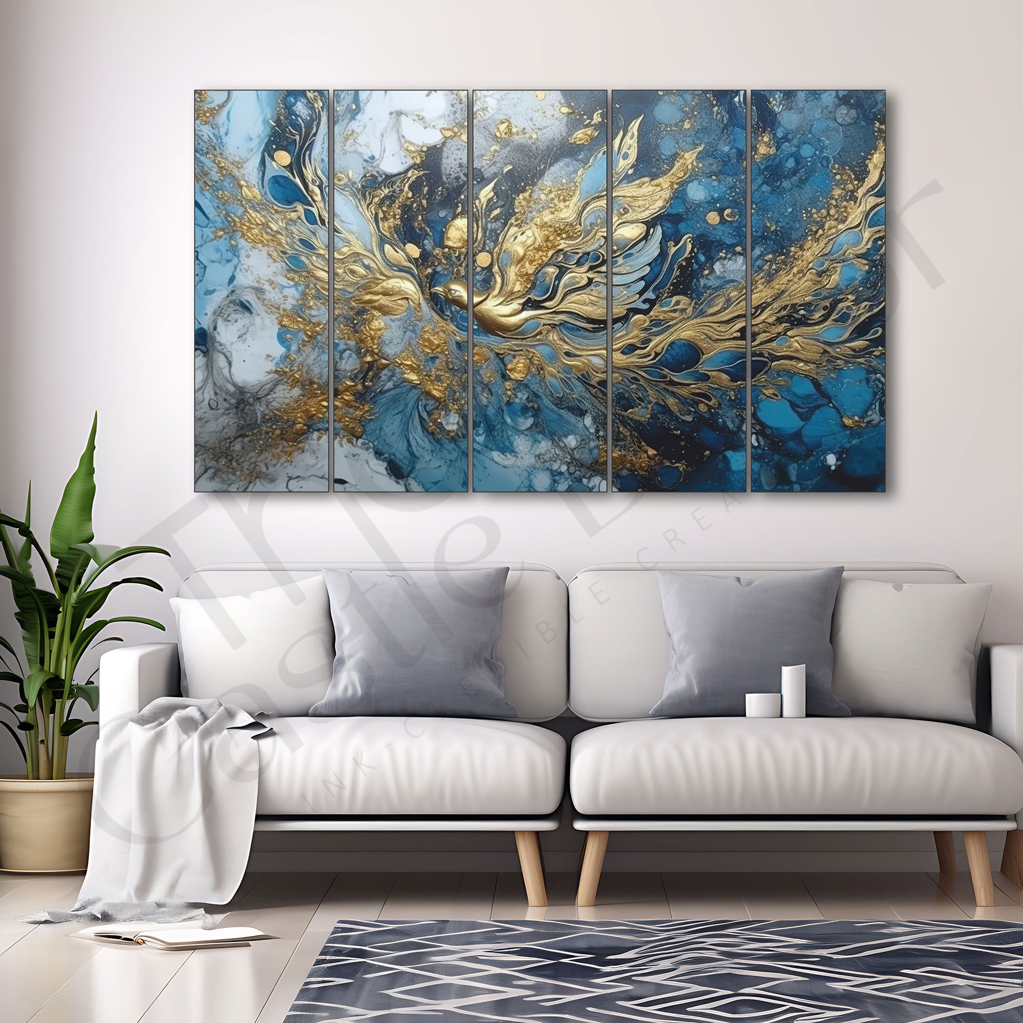 Abstract Painting with frame Big Size Wall Art for living room,Bedroom,Drawing room,Hotels