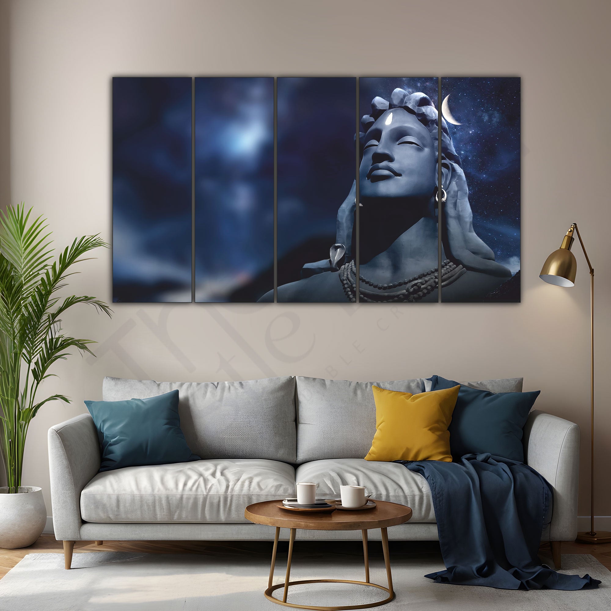 Lord Shiva Painting with frame Big Size Wall Art for living room,Bedroom,Drawing room,Hotels
