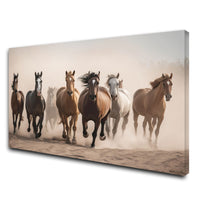 Running 7 horses vaastu Canvas painting Big Size Wall Art for living room,Bedroom,Drawing room,Hotels