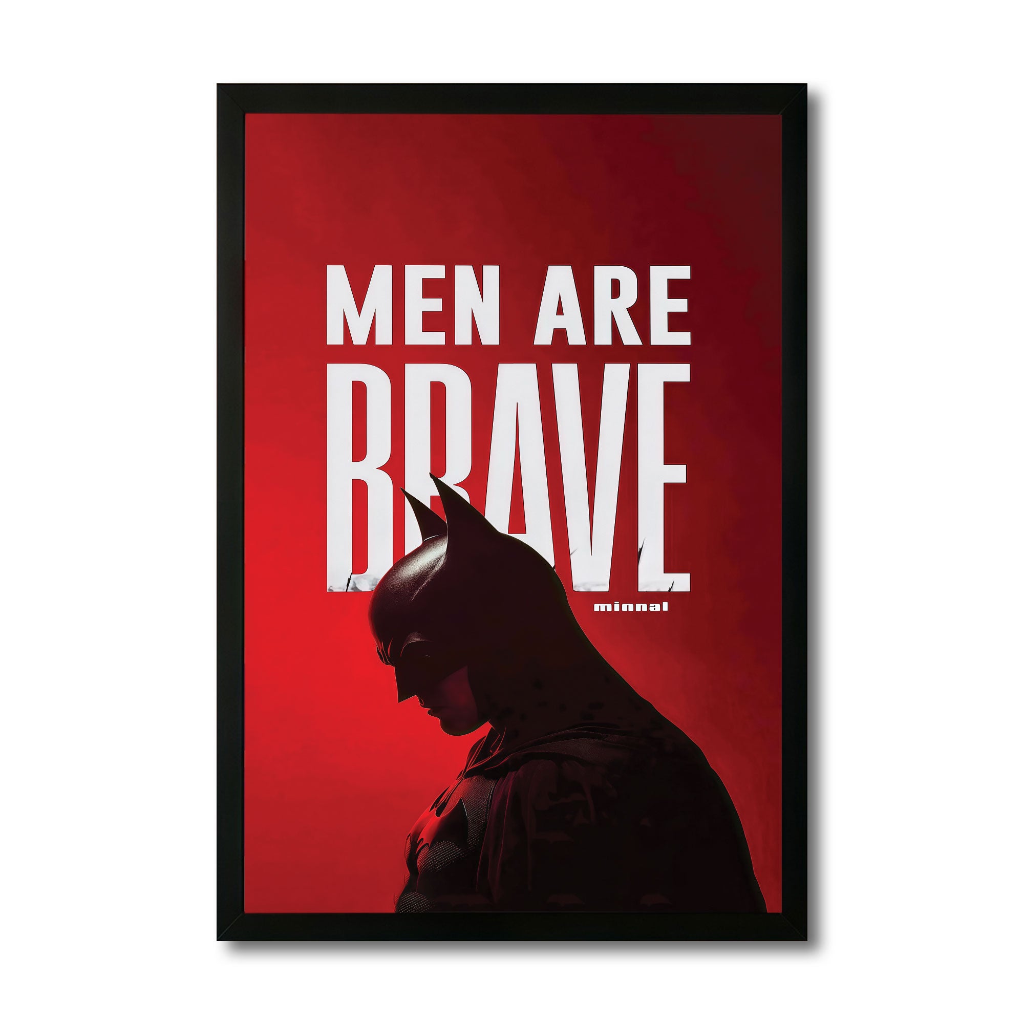 The Castle Decor Men Are Brave Wall Art Frame | Motivational Quote Decor for Home & Office