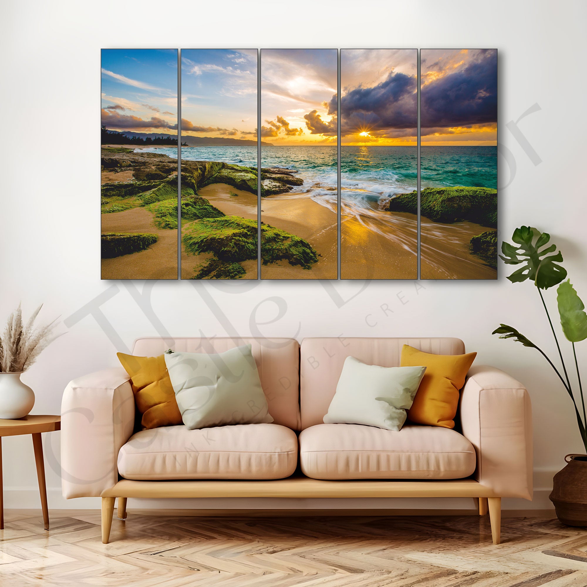 Sea Water Painting with frame Big Size Wall Art for living room,Bedroom,Drawing room,Hotels