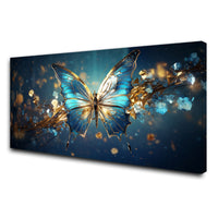 Golden butterfly Canvas painting Big Size Wall Art for living room,Bedroom,Drawing room,Hotels