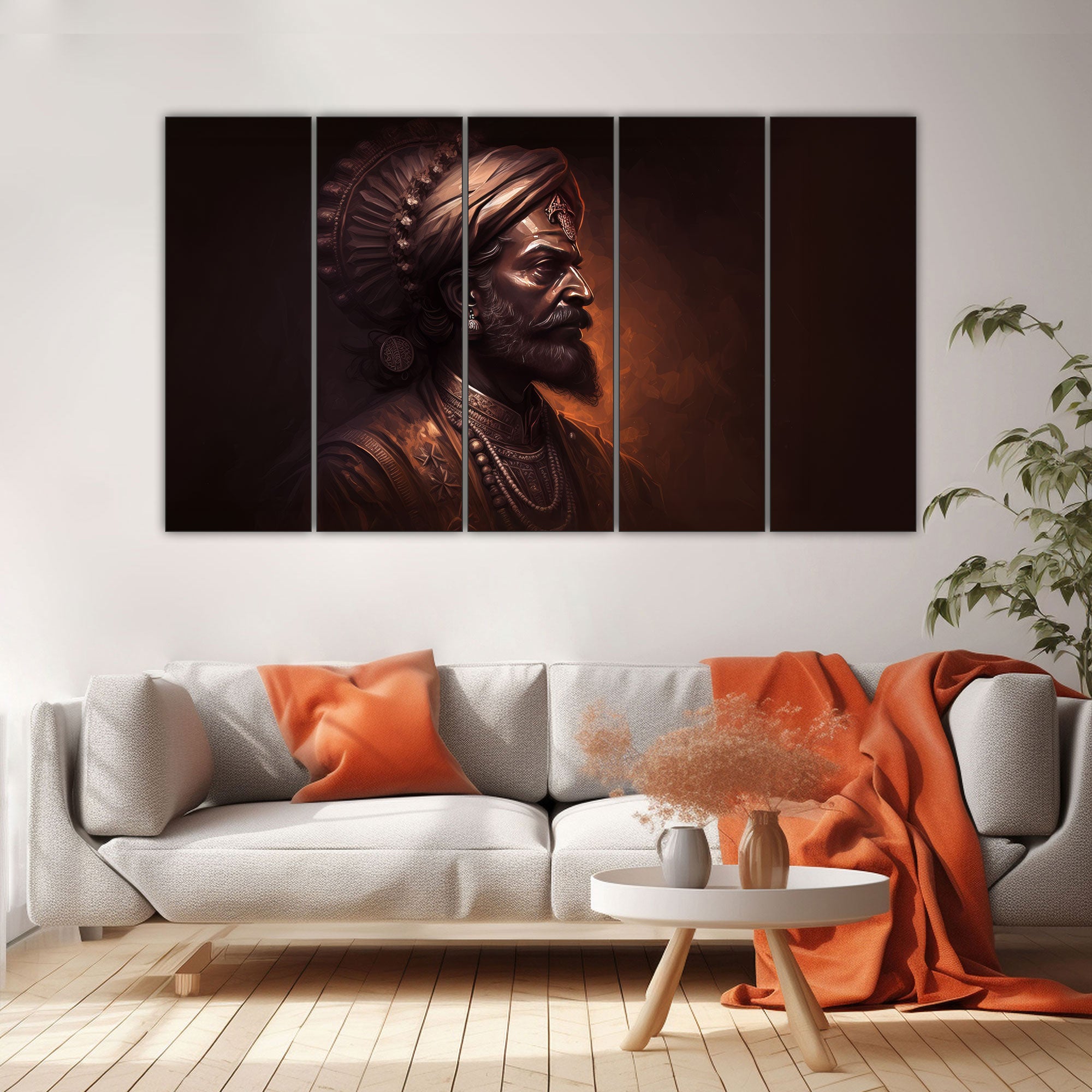 Shiva ji Maharaj Painting with frame Big Size Wall Art for living room,Bedroom,Drawing room,Hotels