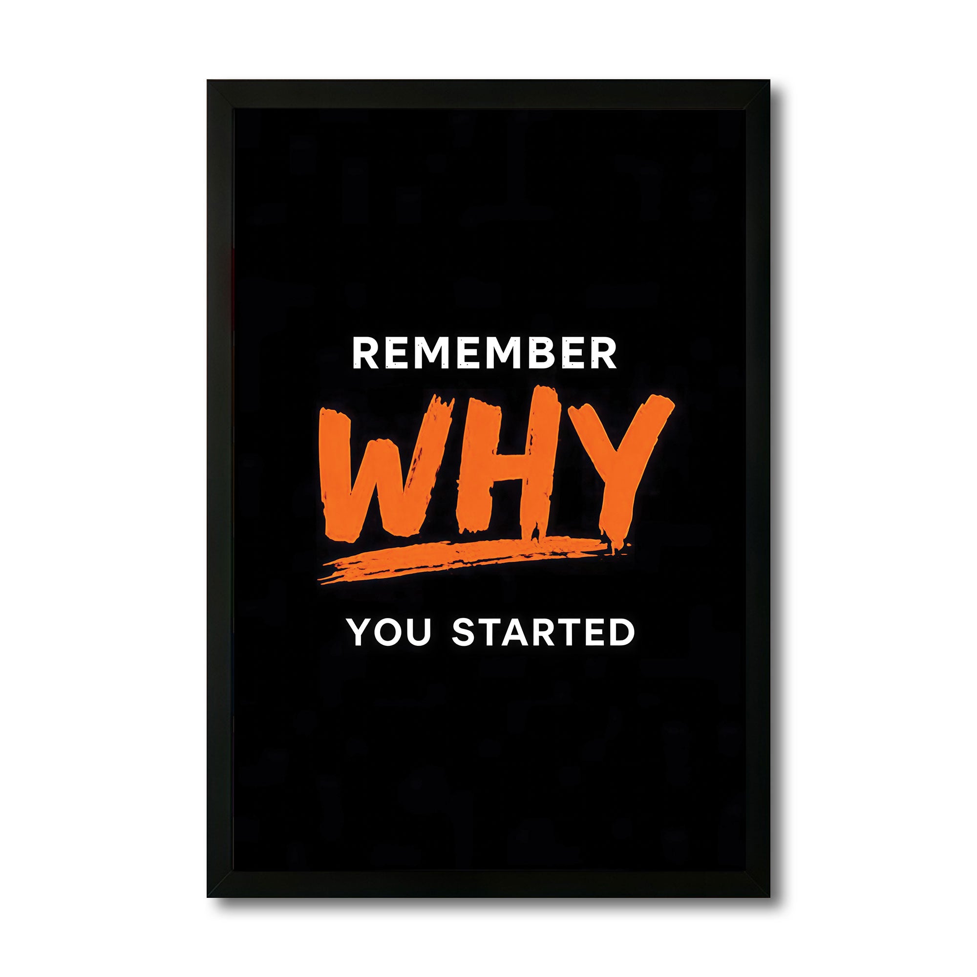 The Castle Decor Remember Why You Started Motivational Wall Art Frame | Inspirational Quote Decor for Office Gym & Study Room