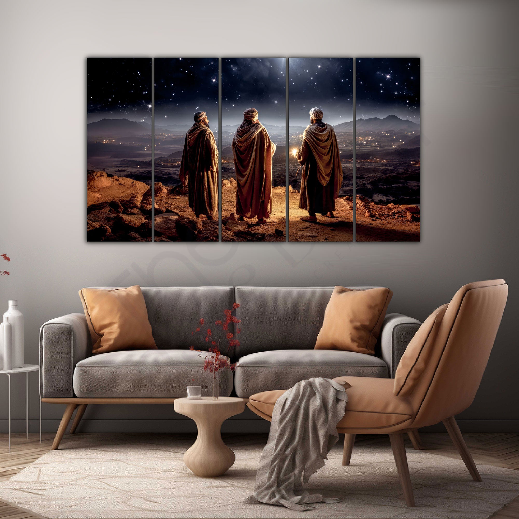 Jesus Epiphany Day Painting Set of 5 for Home Decoration