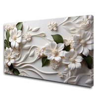 white flowers Canvas painting Big Size Wall Art for living room,Bedroom,Drawing room,Hotels