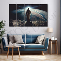 Jesus Christ Blessing Painting Set of 5 for Home Decoration