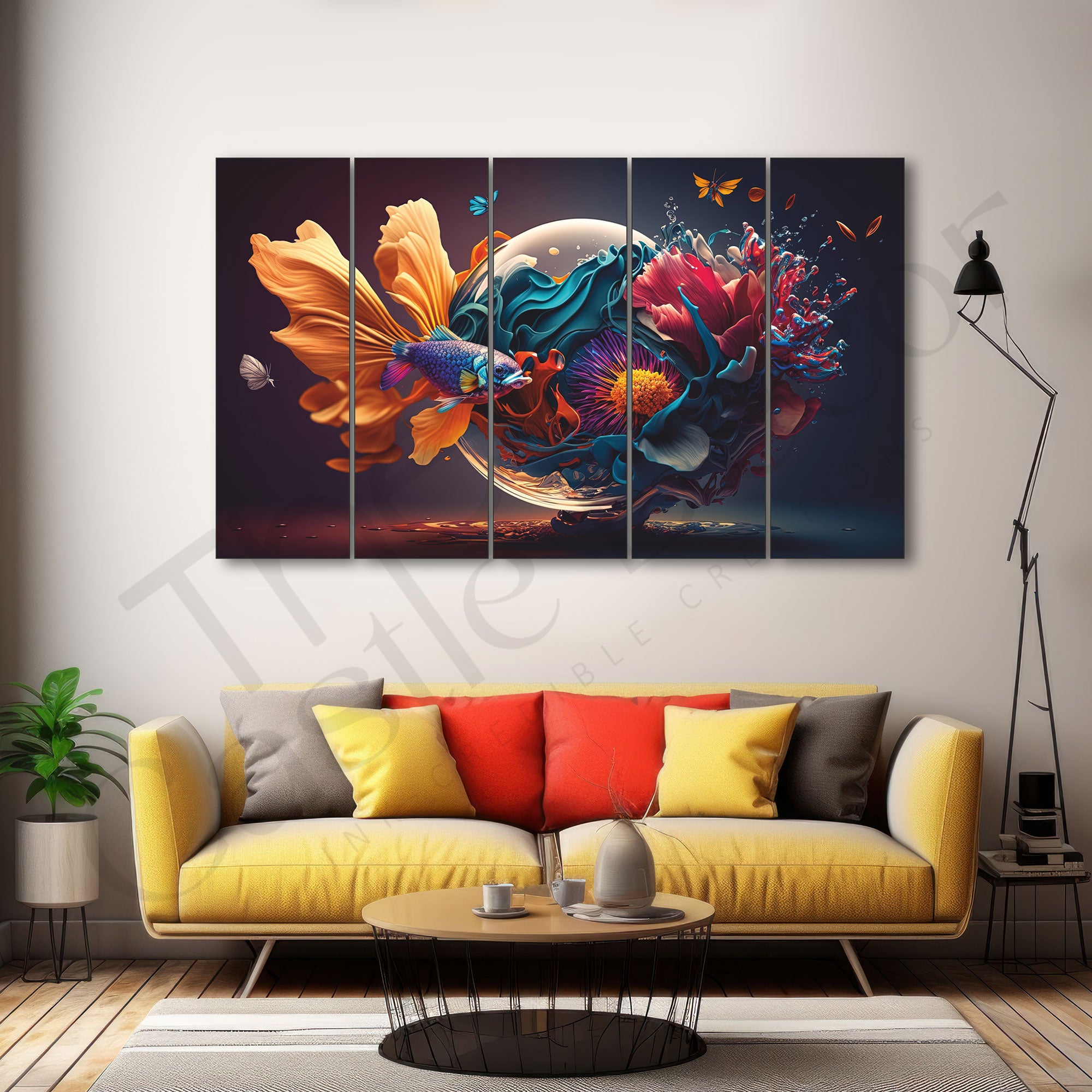 Abstract Painting with frame Big Size Wall Art for living room,Bedroom,Drawing room,Hotels