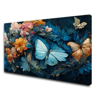 Butterfly flowers Canvas painting Big Size Wall Art for living room,Bedroom,Drawing room,Hotels