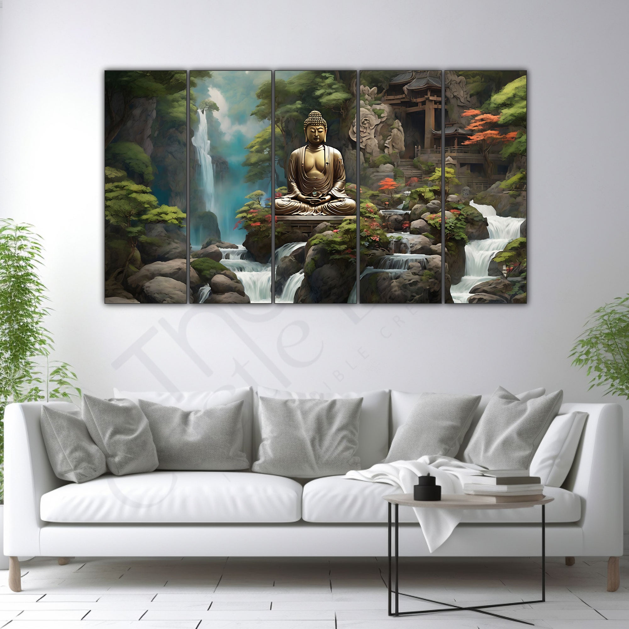 Lord Budha Painting with frame Big Size Wall Art for living room,Bedroom,Drawing room,Hotels