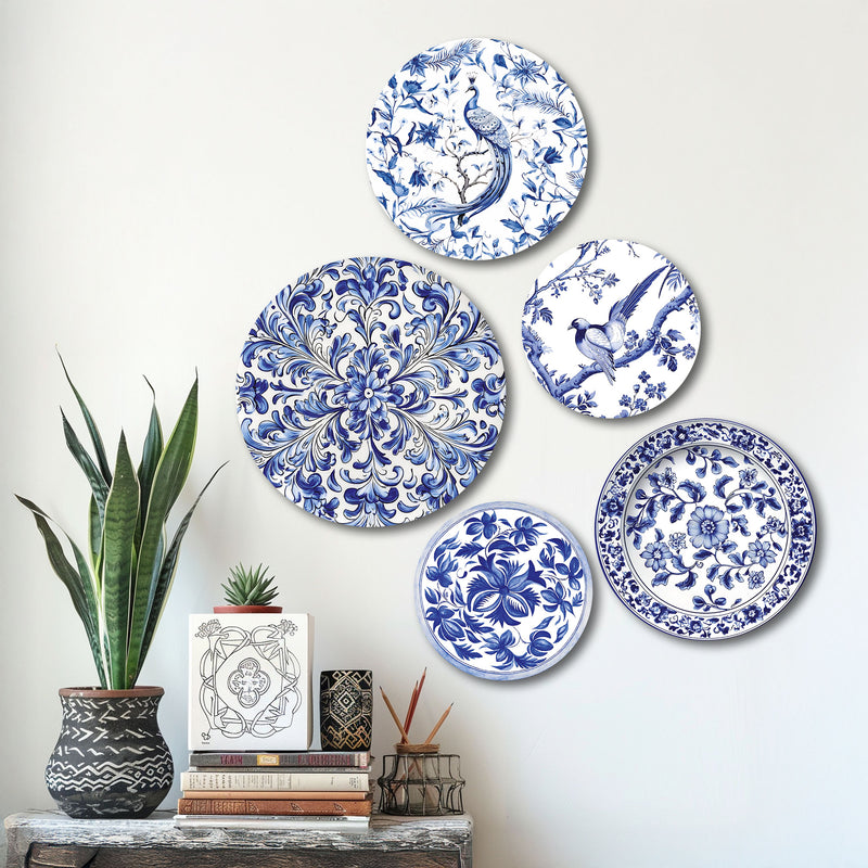 The Castle Decor Holland Wall Plates & Paintings | Perfect Home Decor and Wall Decor Items for Your Hall and Living Room | Set of 5 | Gift Items, Multicolor
