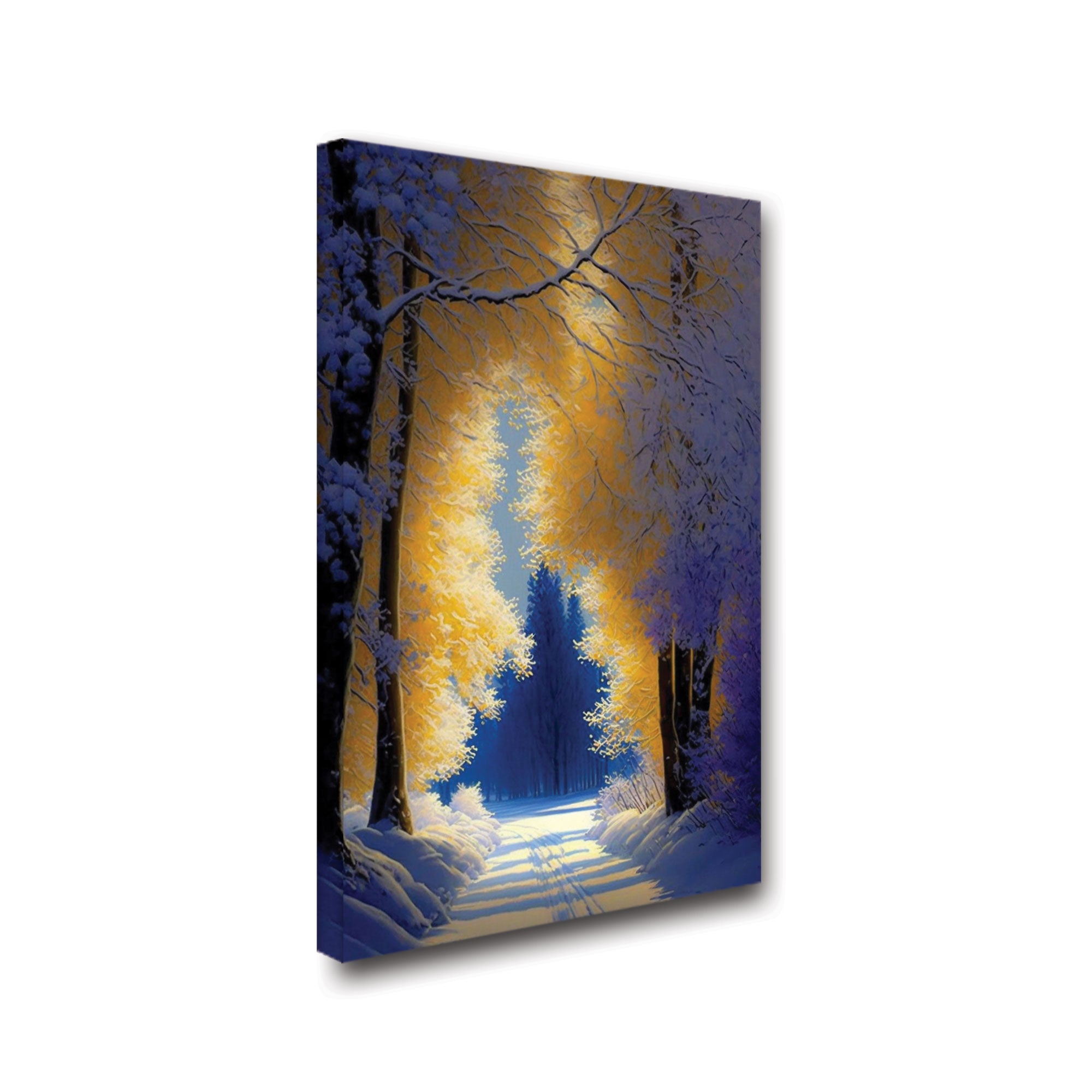 snow trees Canvas painting with frame Big Size Wall Art for living room,Bedroom,Drawing room,Hotels