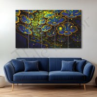 Yellow Modern Flower Painting Set of 5 for Home Decoration