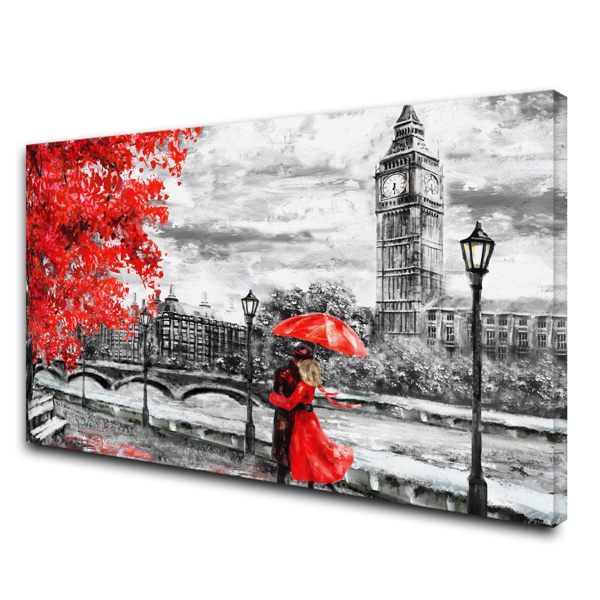 Feeby London Canvas painting with frame Big Size Wall Art for living room,Bedroom,Drawing room,Hotels