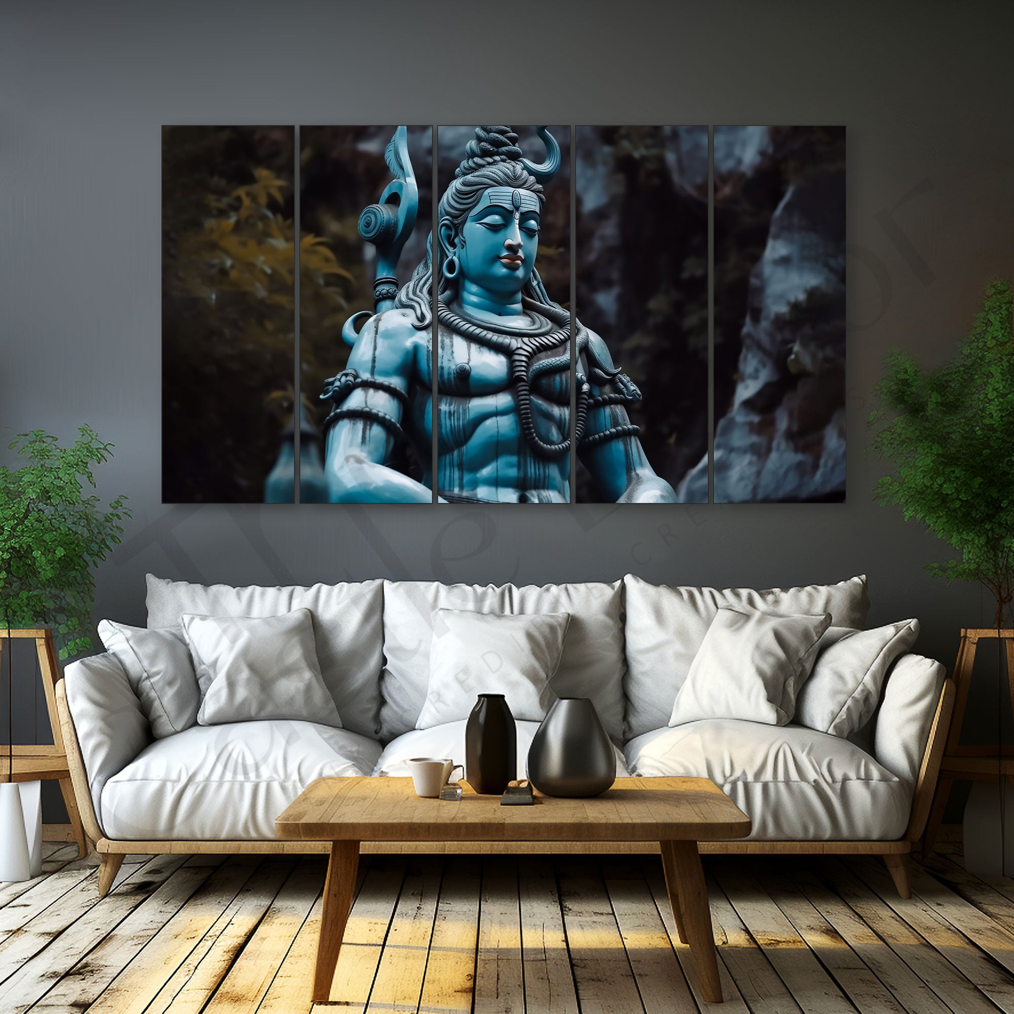 Lord Shiva Painting with frame Big Size Wall Art for living room,Bedroom,Drawing room,Hotels