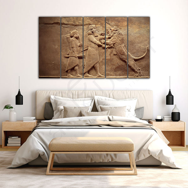 Assyrian Painting with frame Big Size Wall Art for living room,Bedroom,Drawing room,Hotels