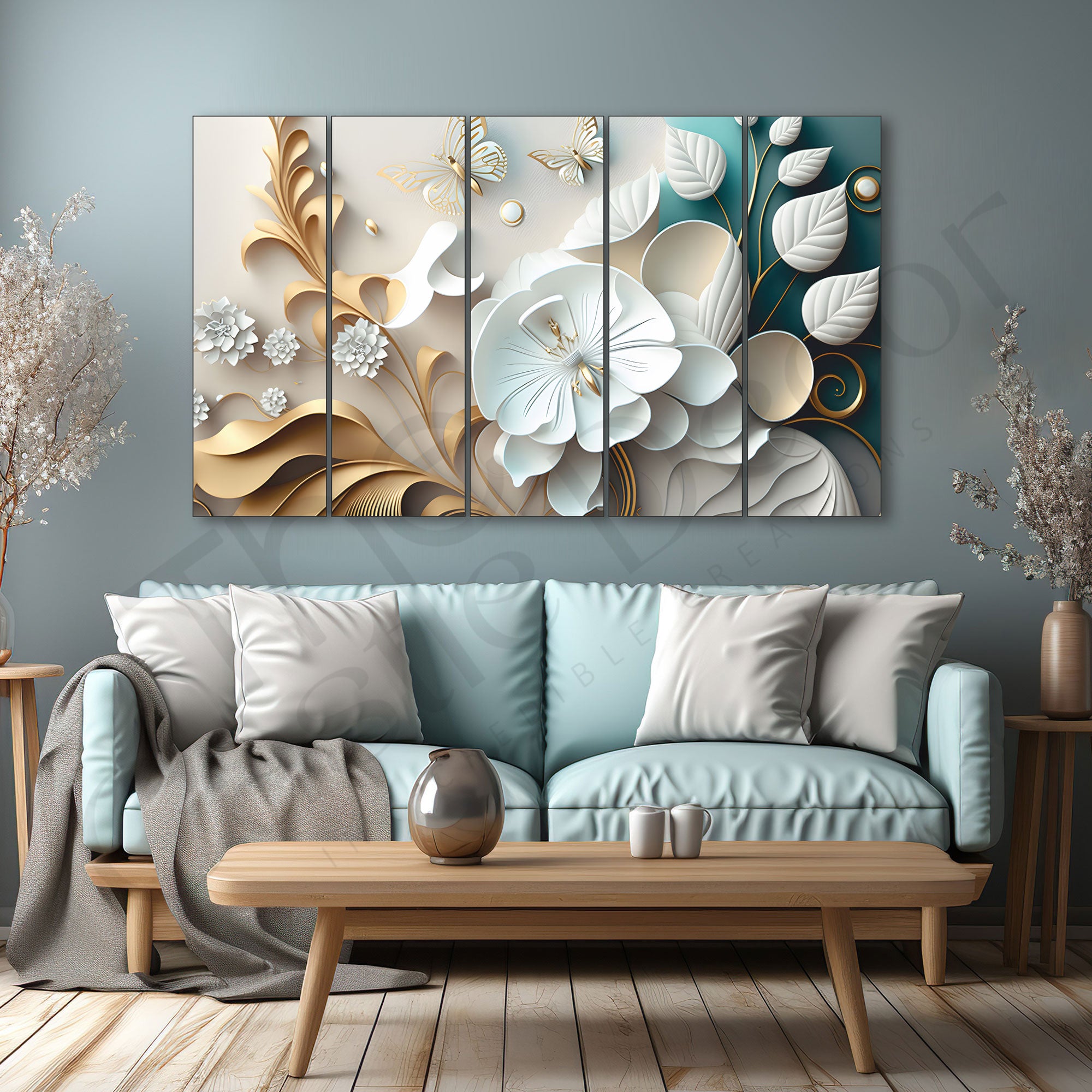 Flowers Painting with frame Big Size Wall Art for living room,Bedroom,Drawing room,Hotels