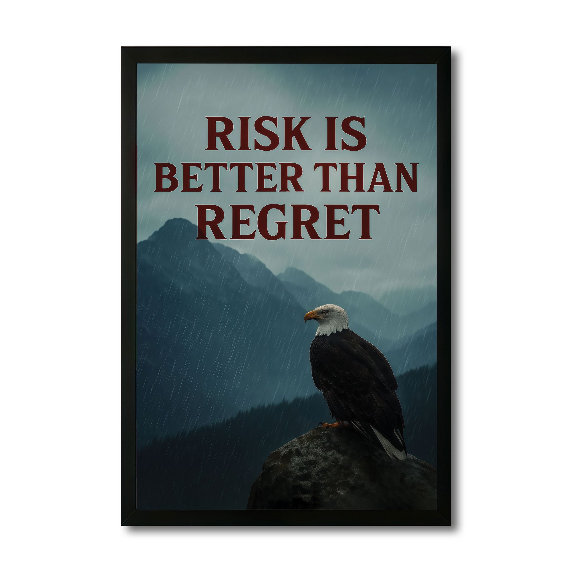 The Castle Decor Risk Is Better Than Regret Wall Art Frame | Motivational Decor for Home & Office