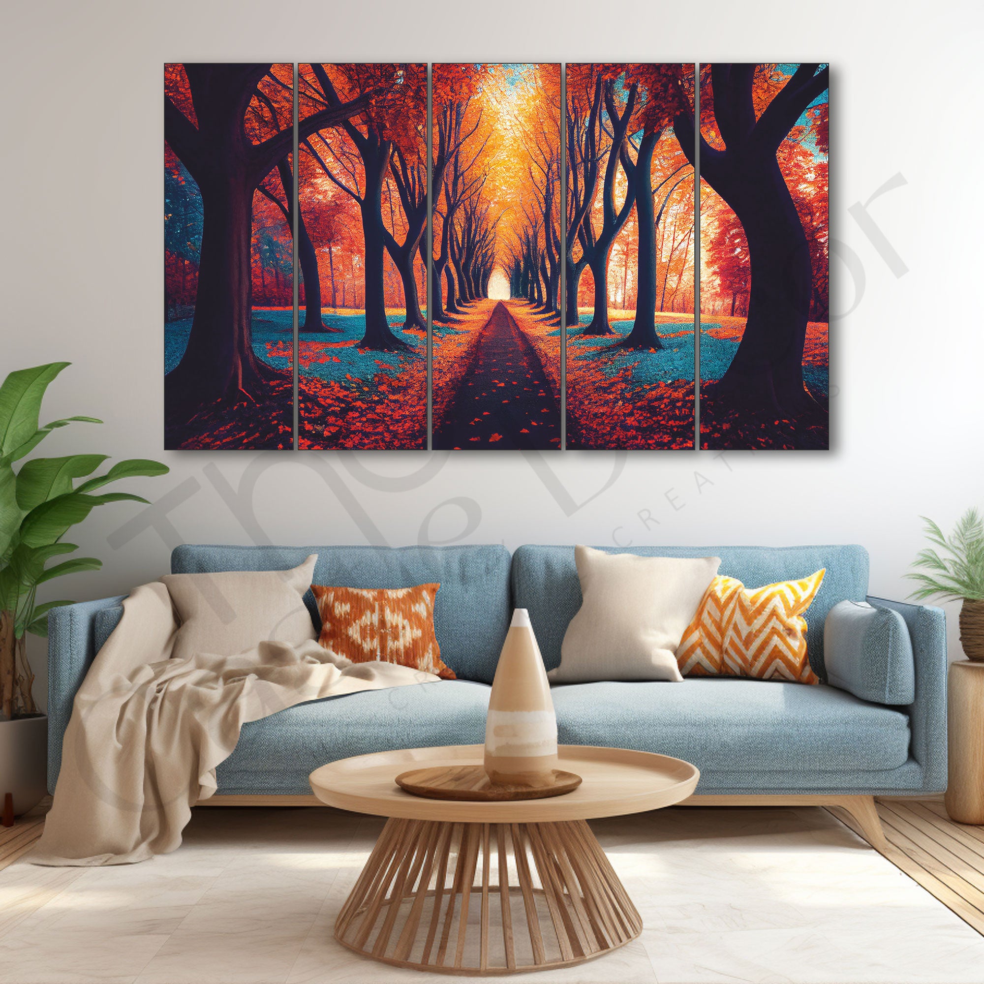 Trees Painting with frame Big Size Wall Art for living room,Bedroom,Drawing room,Hotels