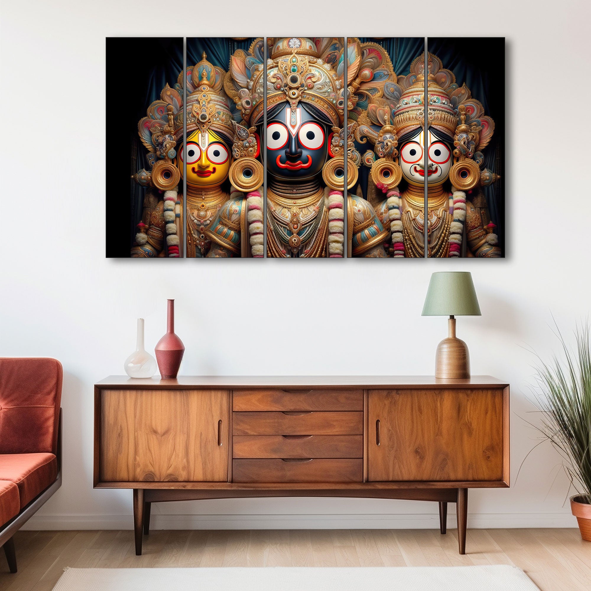 Shri Jagannath Painting with frame Big Size Wall Art for living room,Bedroom,Drawing room,Hotels