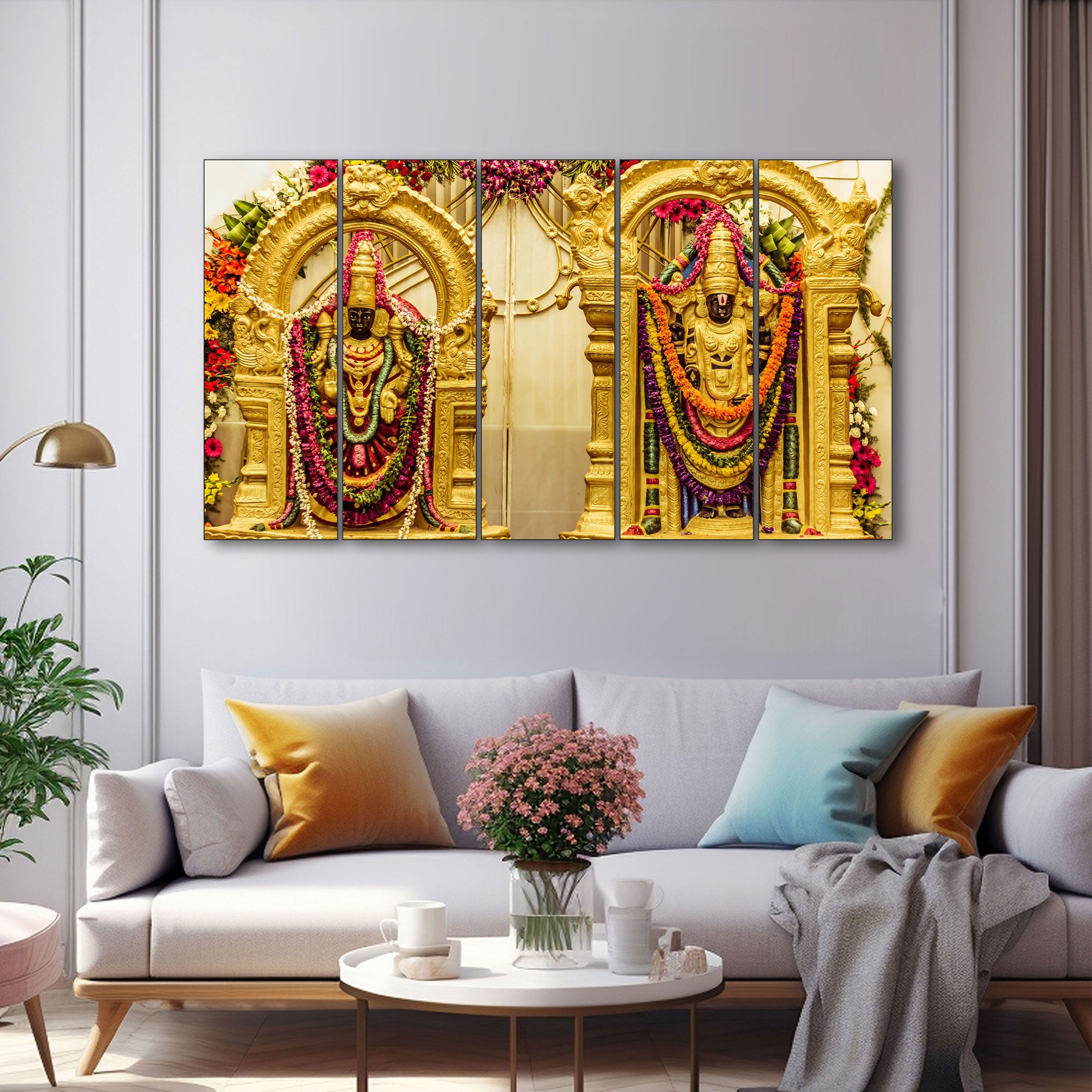 Thirupathi Balaji Painting with frame Big Size Wall Art for living room,Bedroom,Drawing room,Hotels
