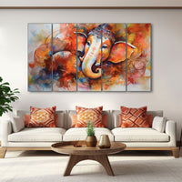 Lord Ganesha Painting with frame Big Size Wall Art for living room,Bedroom,Drawing room,Hotels 36x60