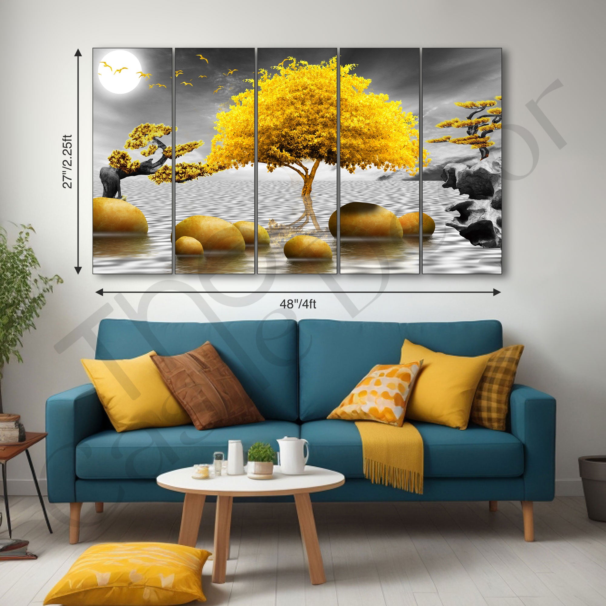 Nature Painting with frame Big Size Wall Art for living room,Bedroom,Drawing room,Hotels