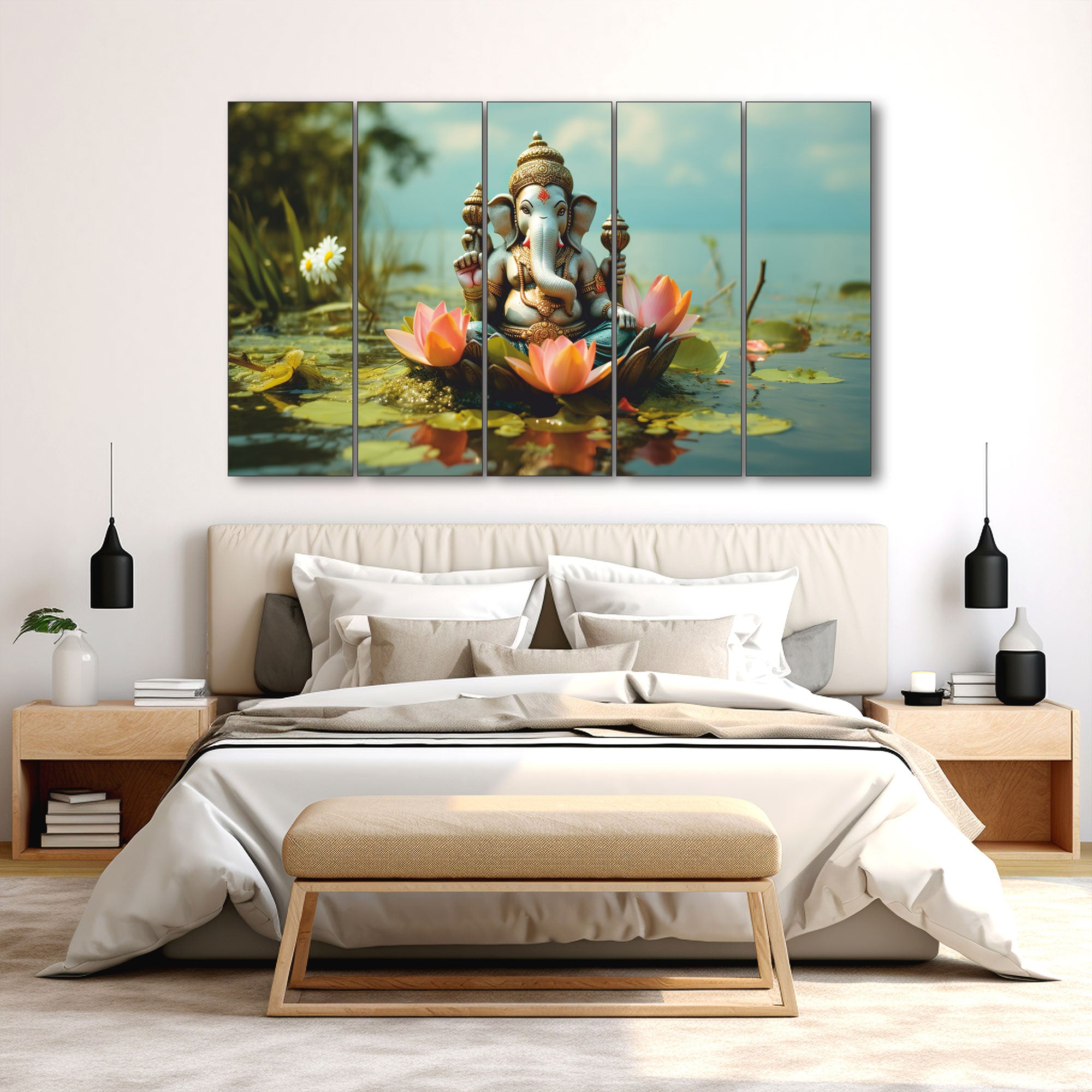 Lord Budha Painting with frame Big Size Wall Art for living room,Bedroom,Drawing room,Hotels