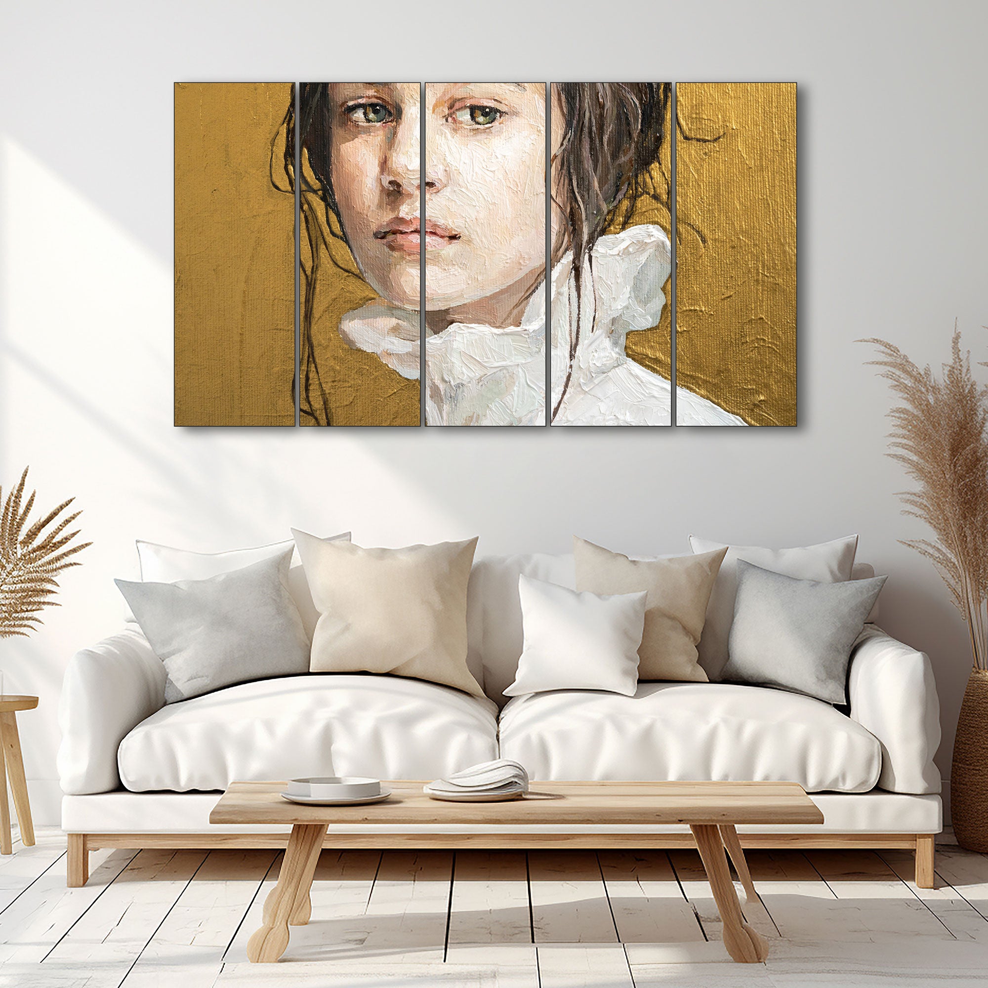 Woman Abstract Painting with frame Big Size Wall Art for living room,Bedroom,Drawing room,Hotels