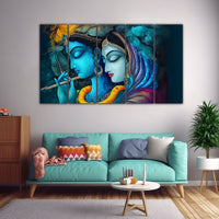 Radha Krishna Painting with frame Big Size Wall Art for living room,Bedroom,Drawing room,Hotels