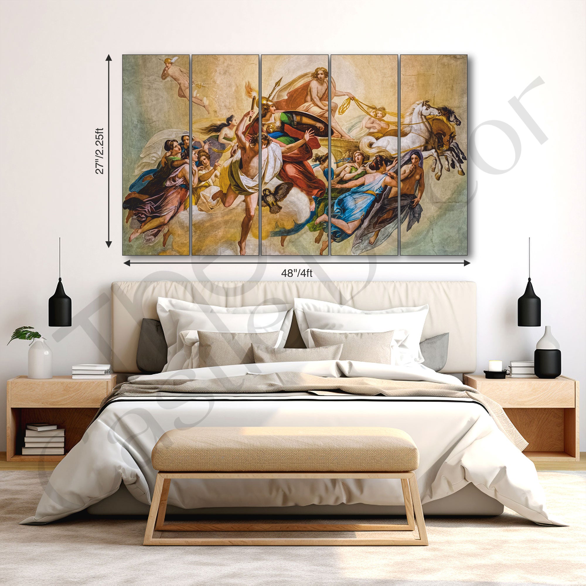 Lord Ganesh Ji Painting with frame Big Size Wall Art for living room,Bedroom,Drawing room,Hotels