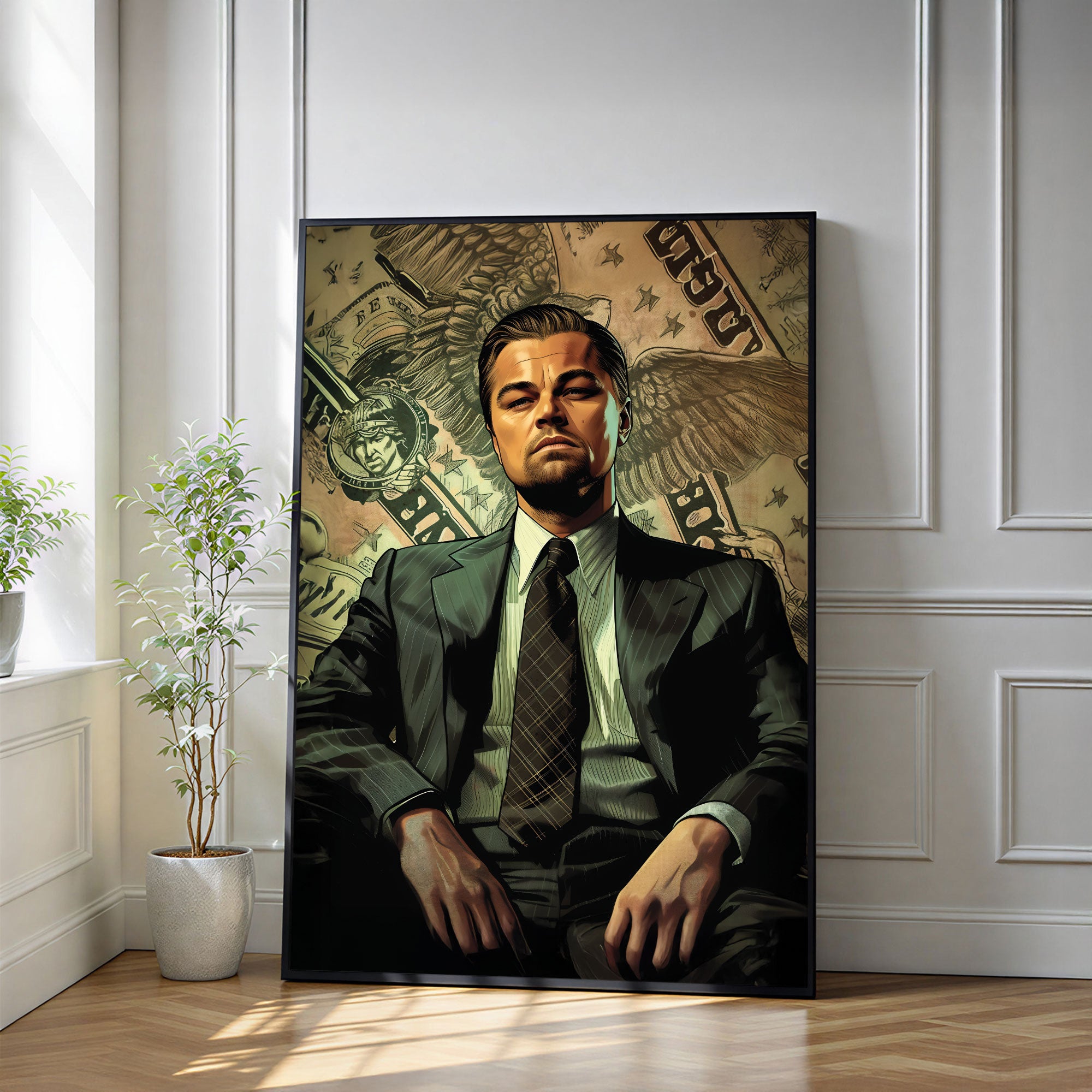 The Castle Decor Wolf of Wall Street Inspired Wall Art – Inspirational Quote Movie Style Poster, Premium Sparkle Finish, 20×30 Inch Office & Home Décor