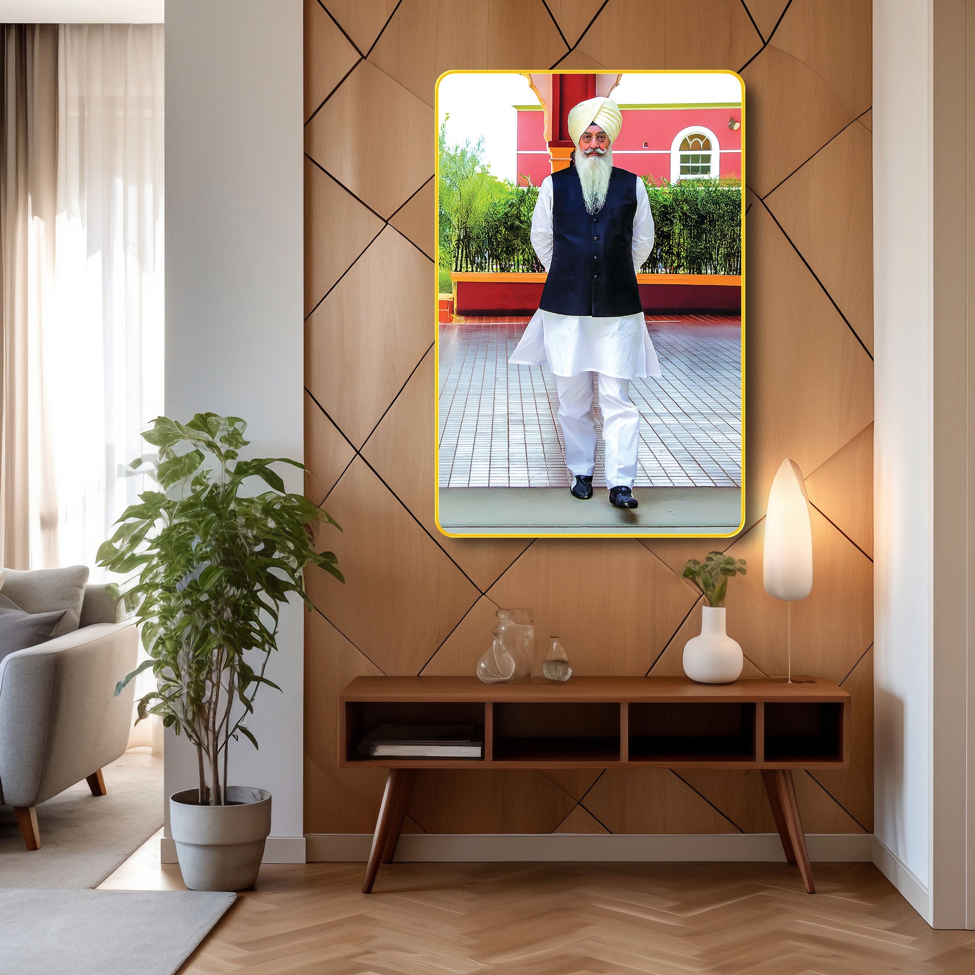 The Castle Decor Radha Swami Ji Wall Photo Frame | Spiritual Wall Art for Home, Living Room, Office & Gift Décor 20X30 Inches